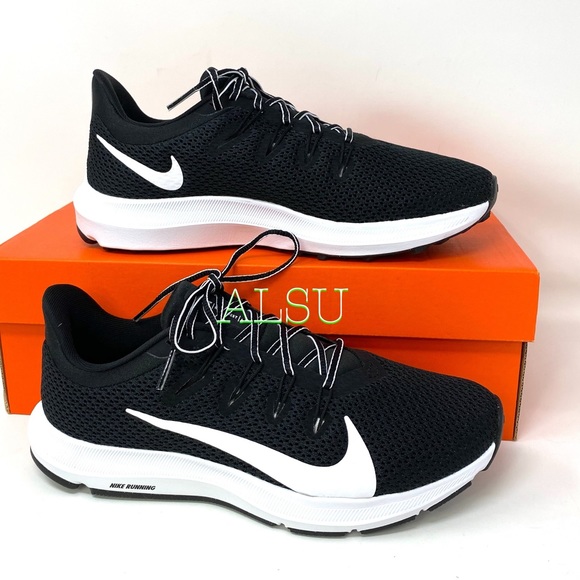 Nike Quest 2 Black White Canvas Women’s Sneakers - Picture 2 of 11